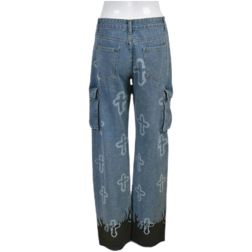 Authentic Chrome Hearts Chrome Hearts Cross jeans – front view