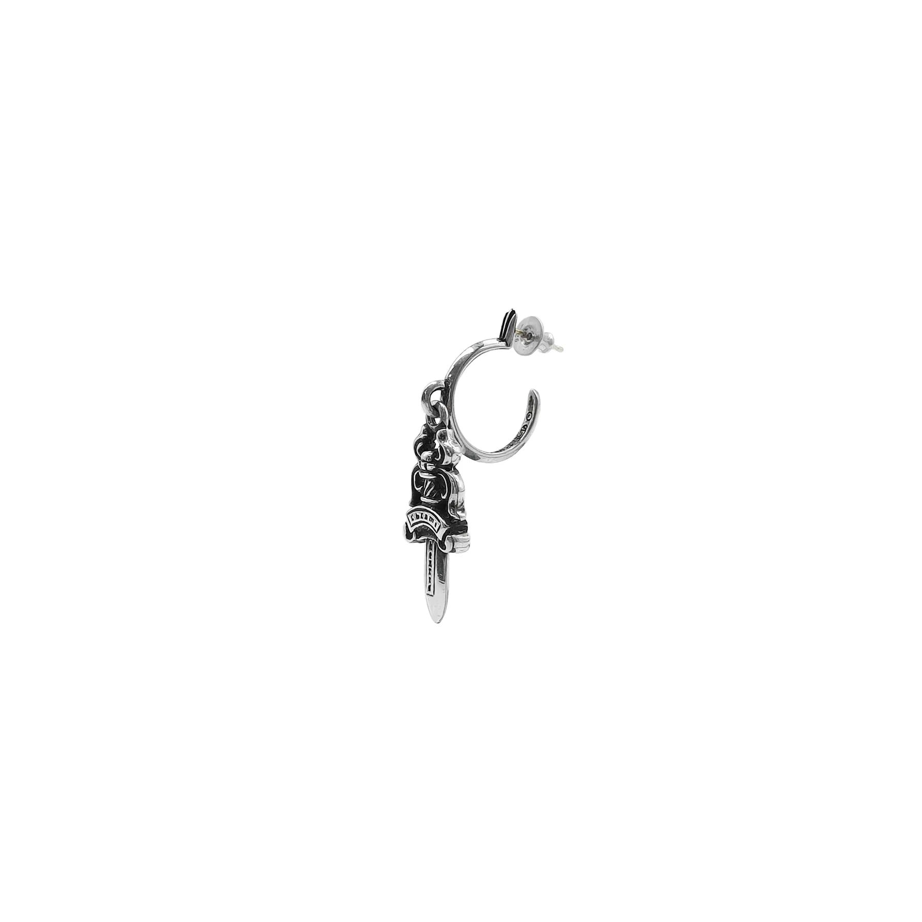 Chrome Hearts Dagger Hoop Earrings – earrings detail close-up