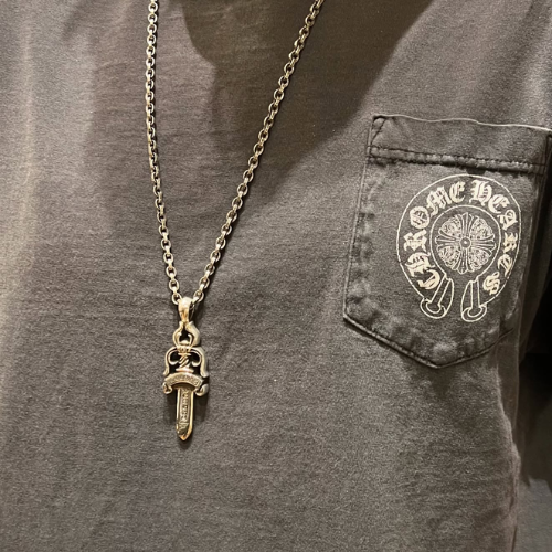 Authentic Chrome Hearts Chrome Hearts Dagger Necklace – front view