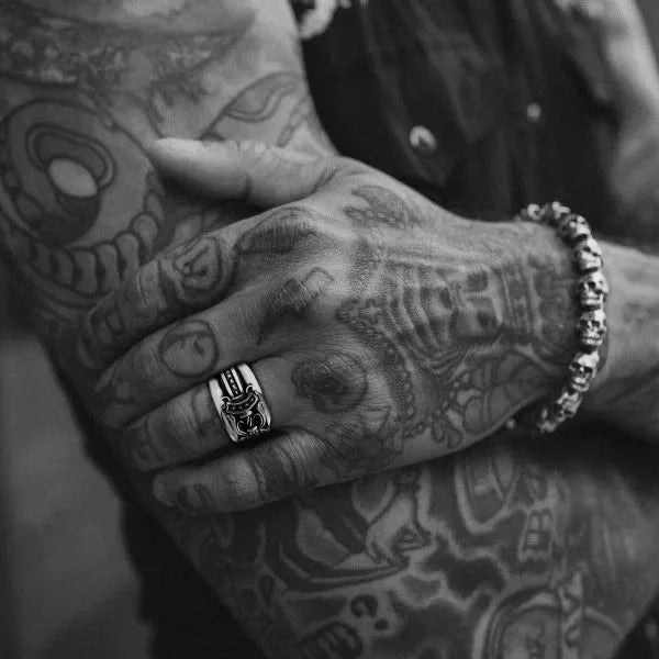 Authentic Chrome Hearts Chrome Hearts Dagger Ring – front view