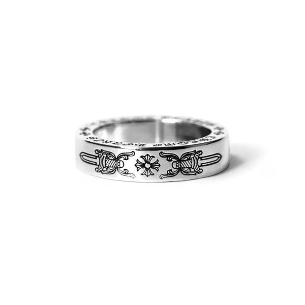 Authentic Chrome Hearts Chrome Hearts Dagger Spacer Ring – 6MM – front view