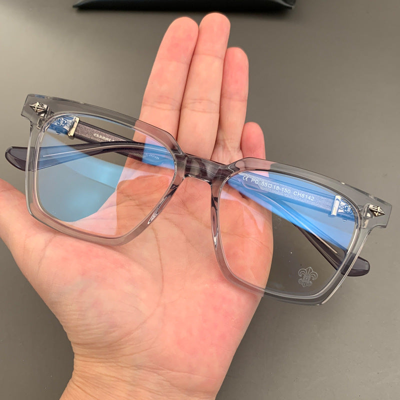 Chrome Hearts Dark Transparent Glasses – sunglasses front view