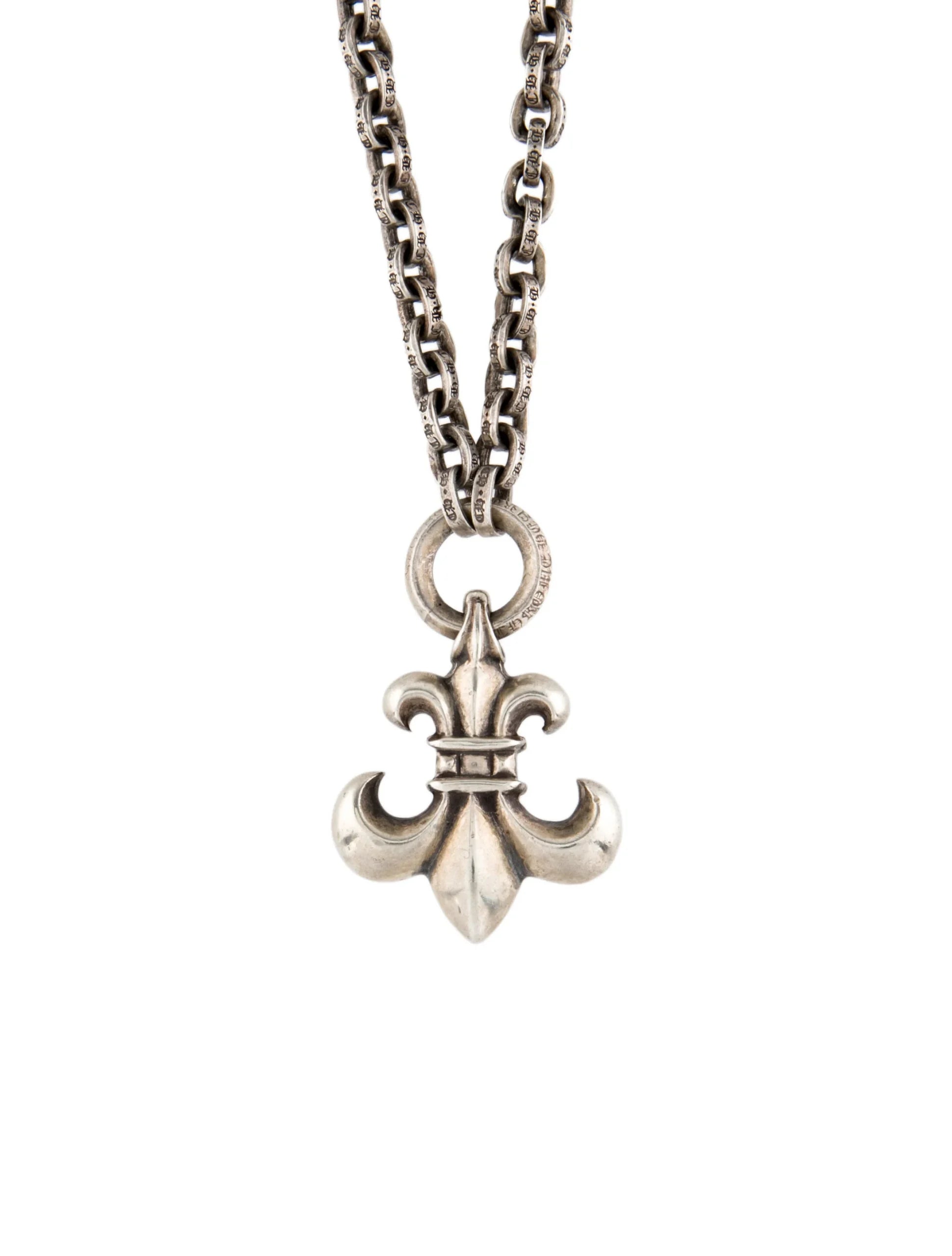 Chrome Hearts Fleur De Lis Necklace – necklace detail close-up