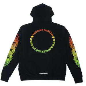 Authentic Chrome Hearts Chrome Hearts Floral Sleeve Gradient Hoodie – front view