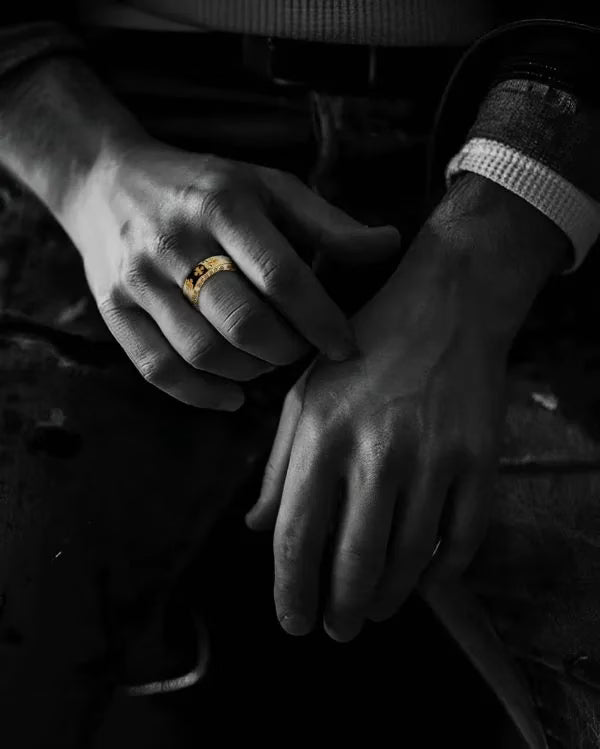Authentic Chrome Hearts Chrome Hearts Forever Ring Gold – 22K – front view