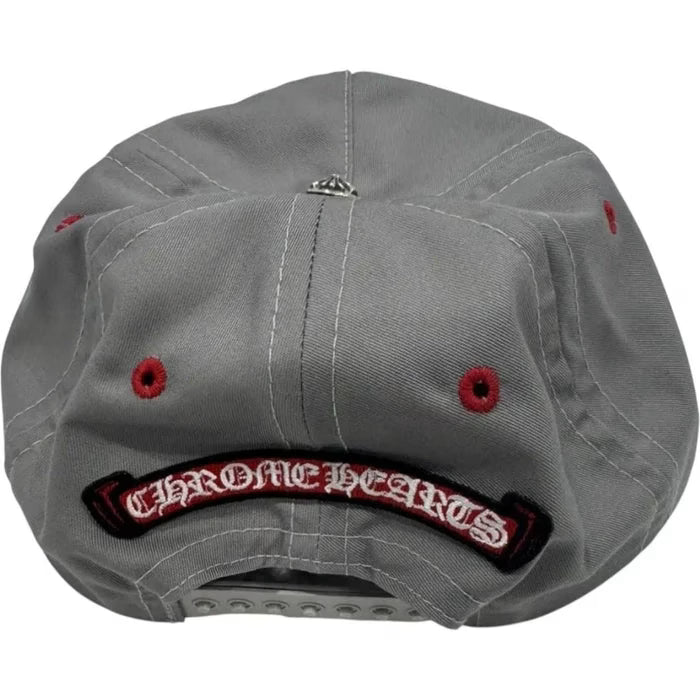 Authentic Chrome Hearts Chrome Hearts Gas Station 5 Panel Hat Grey – front view