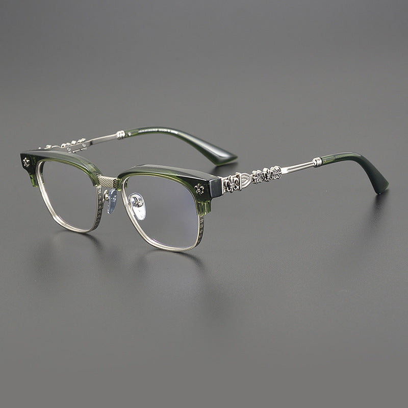 Chrome Hearts Dark Olive Glasses – sunglasses front view