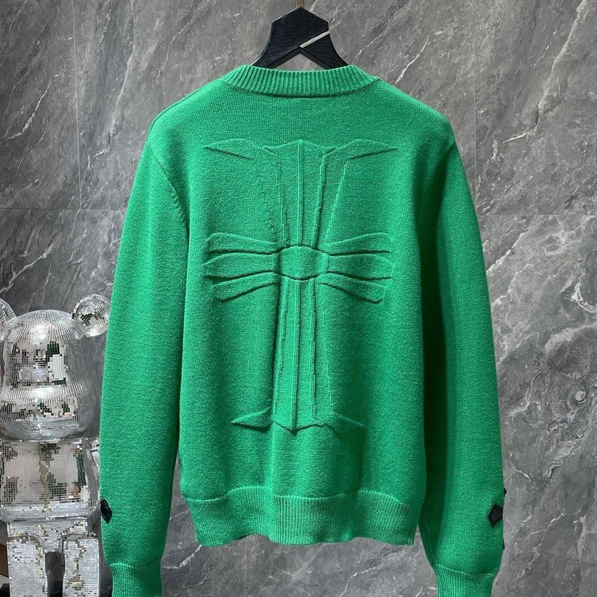 Chrome Hearts Green Long Sleeve Sweater – shirt front view