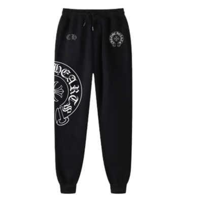 Chrome Hearts Horse Shoes Logo Sweatpants – pants front view