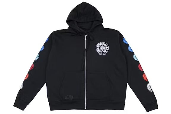 Chrome Hearts HorseShoe Black Zipper Hoodie – hoodie front view