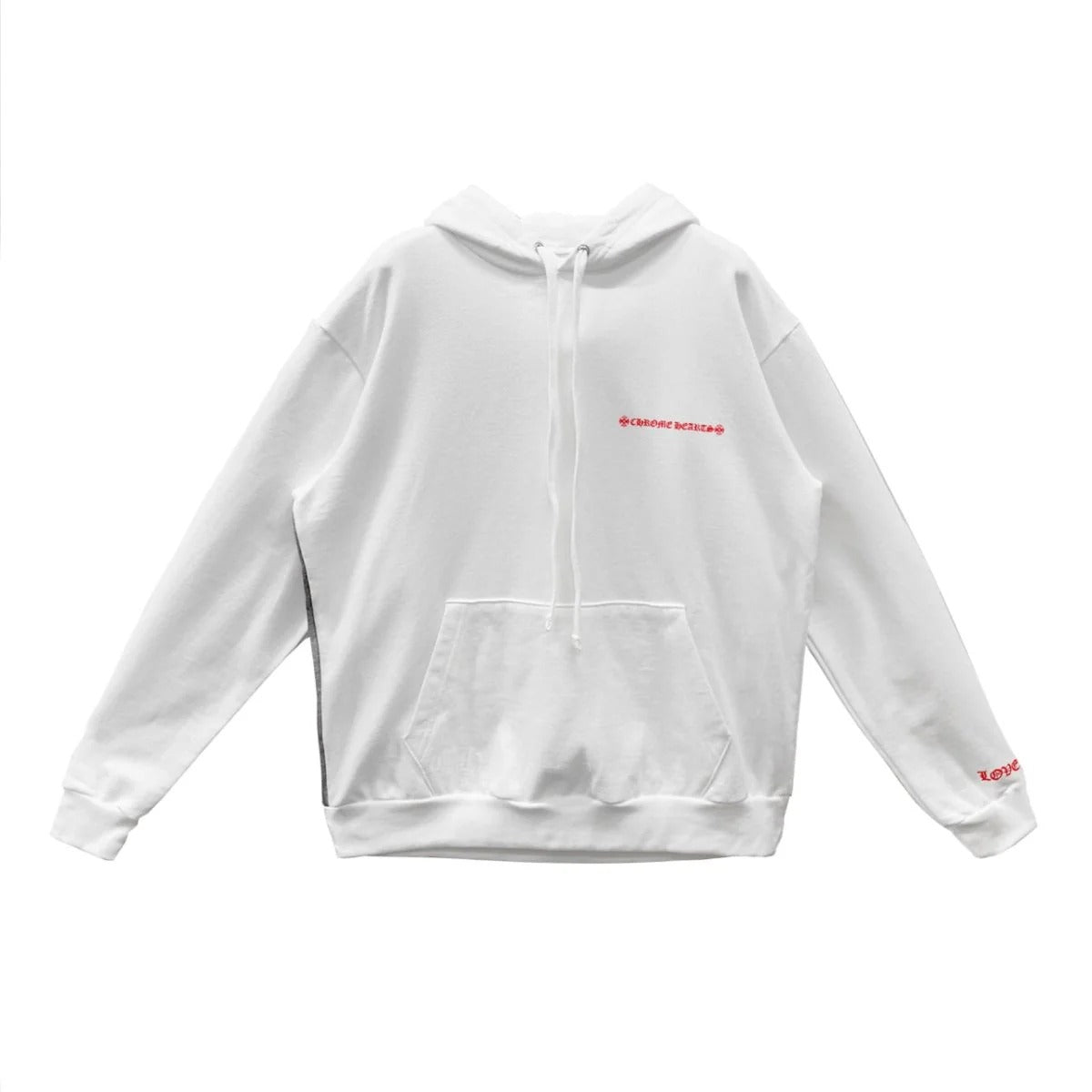 Chrome Hearts Laurie Lynn Stark Love You Portrait Red Letter Hoodie – hoodie detail close-up
