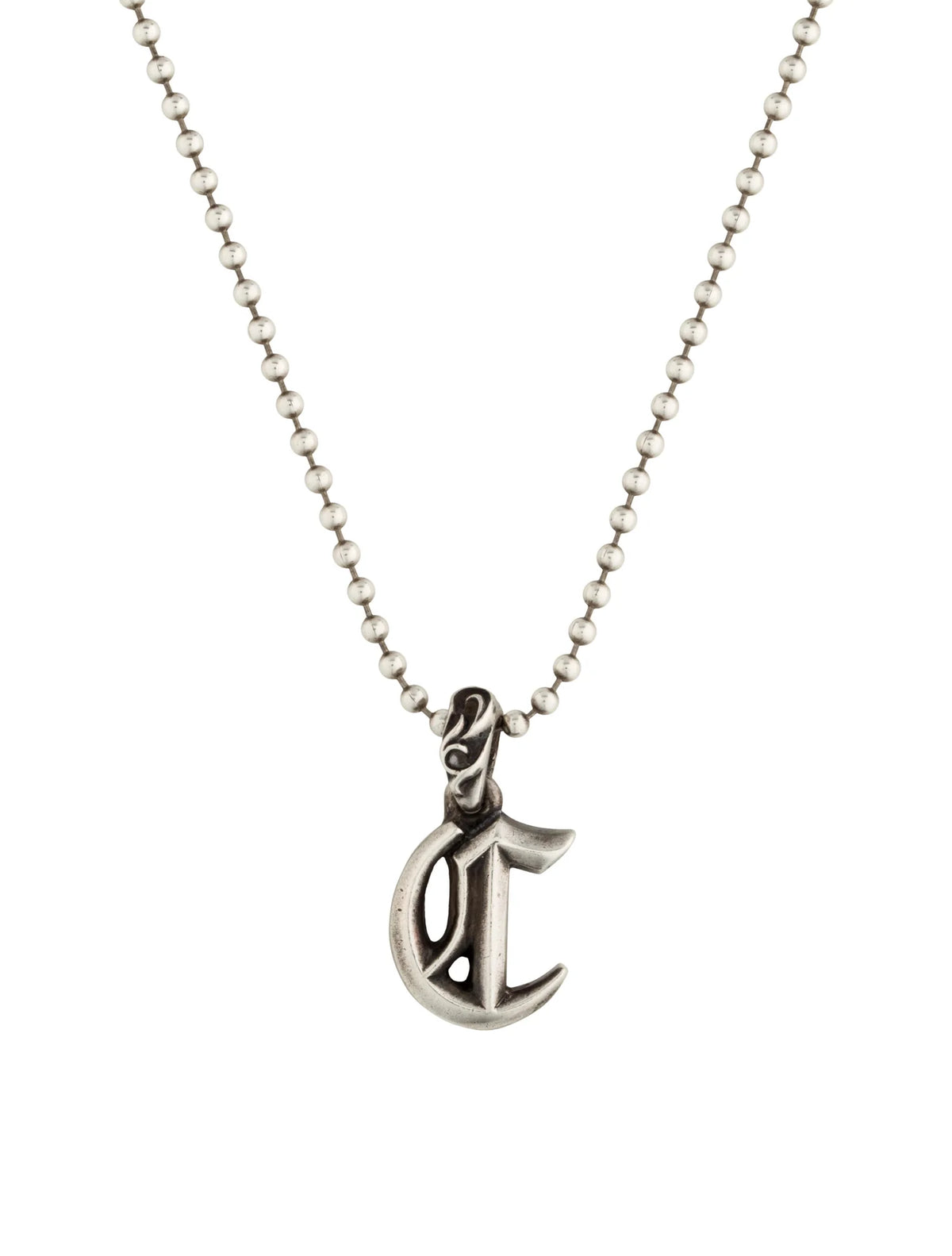 Chrome Hearts Letter Pendant – necklace front view