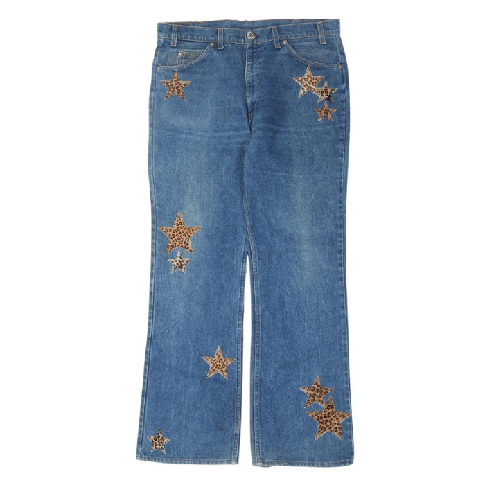 Chrome Hearts Levi’s Star Patch Jeans Blue – pants front view