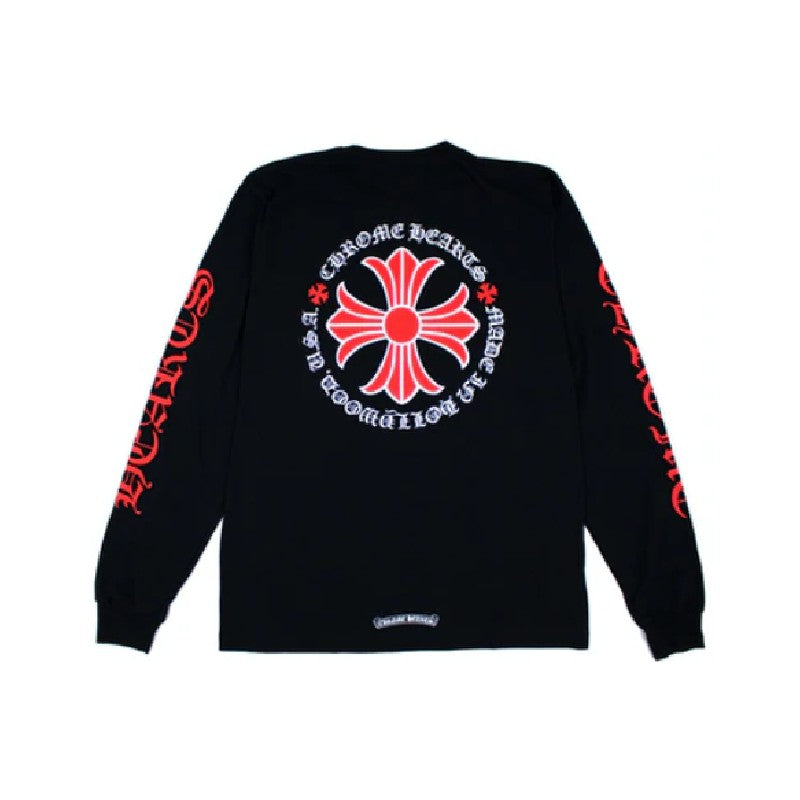 Authentic Chrome Hearts Chrome Hearts Made In Hollywood Plus Cross L S Sweatshirts – front view