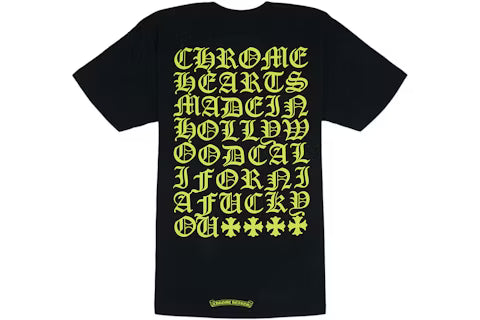 Authentic Chrome Hearts Chrome Hearts Made In Hollywood T-Shirt Black – front view