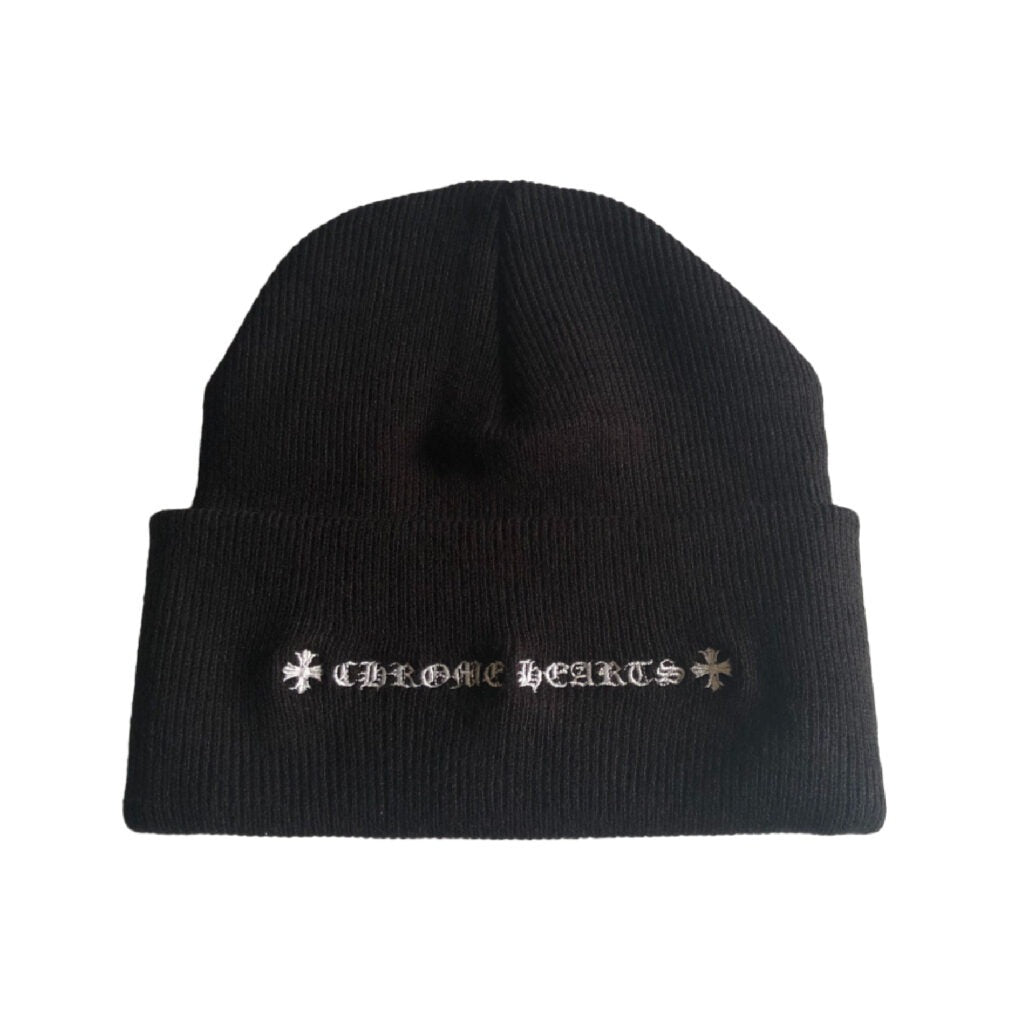 Authentic Chrome Hearts Chrome Hearts Matty Boy Chomper Beanie Black – front view