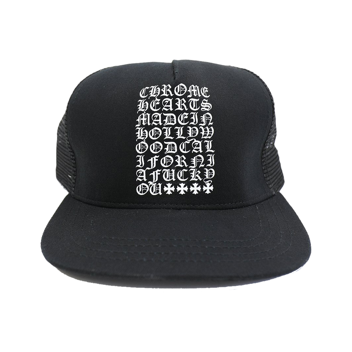 Chrome Hearts Matty Boy Chomper Leather Hat – hat front view