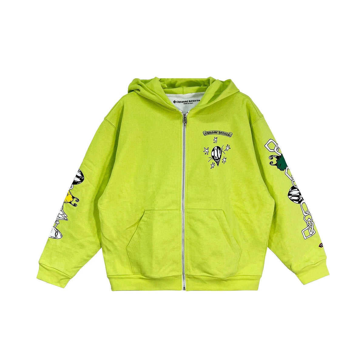 Authentic Chrome Hearts Chrome Hearts Matty Boy Green Zip Up Hoodie – front view
