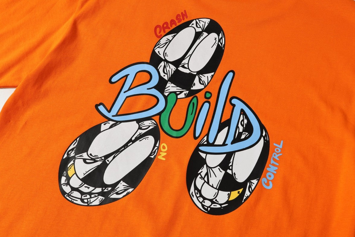 Authentic Chrome Hearts Chrome Hearts Matty Boy Orange Link & Build Pocket T-Shirt – front view