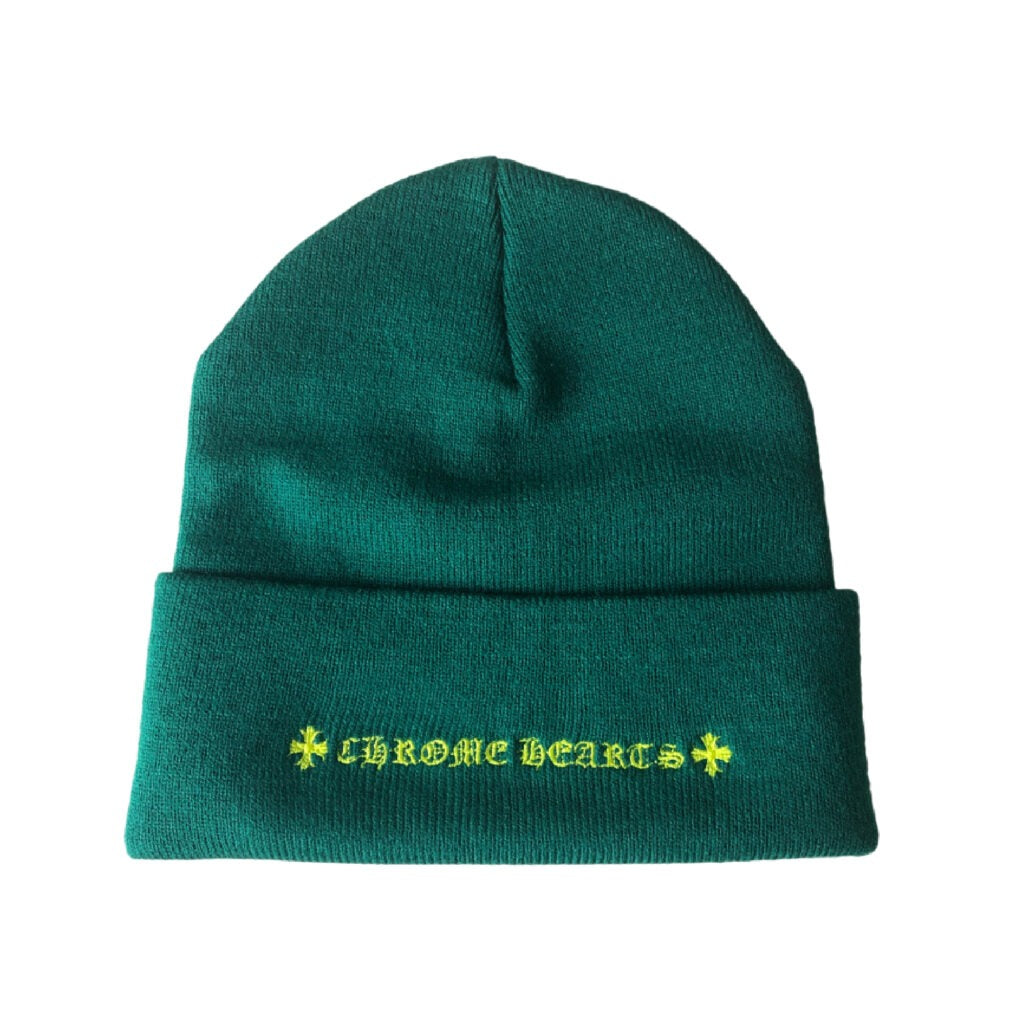 Authentic Chrome Hearts Chrome Hearts Matty Boy Spec Beanie – Green – front view