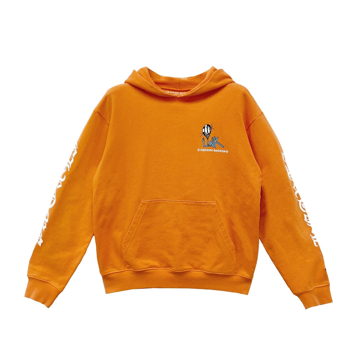 Authentic Chrome Hearts Chrome Hearts Matty Boy Vanity Orange Pullover Hoodie – front view