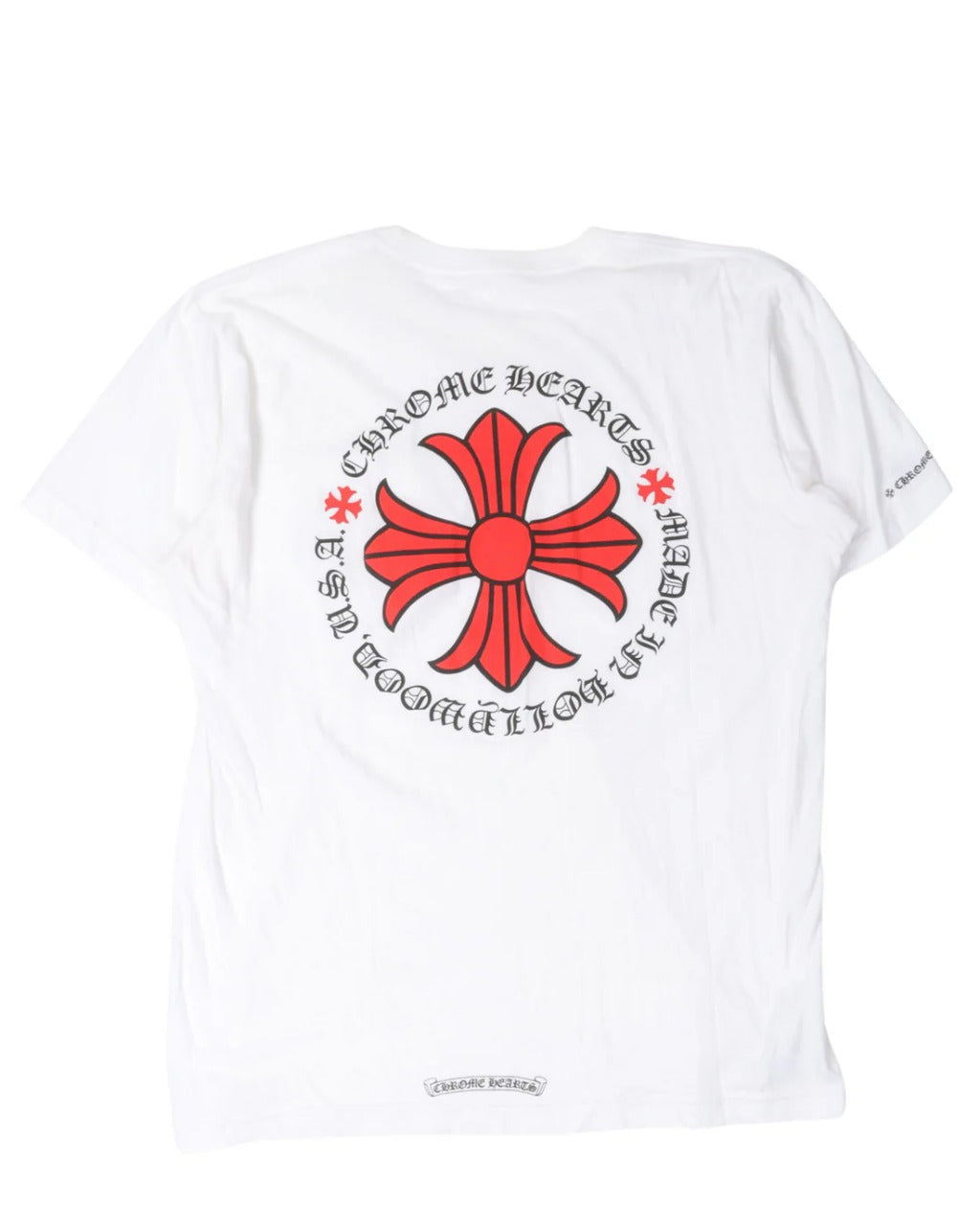 Chrome Hearts Men’s Red And White Shirt – shirt detail close-up