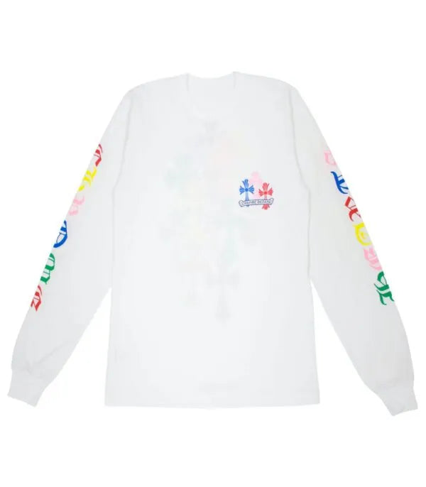 Authentic Chrome Hearts Chrome Hearts Multi Color Cross Cemetery Sweatshirt – front view