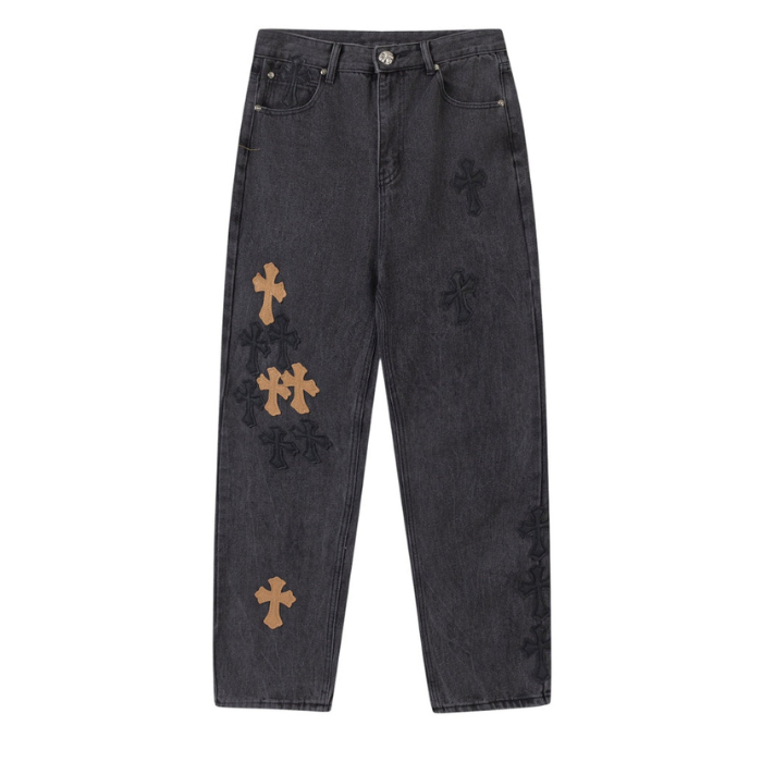 Chrome Hearts Multi Cross Jeans – pants front view