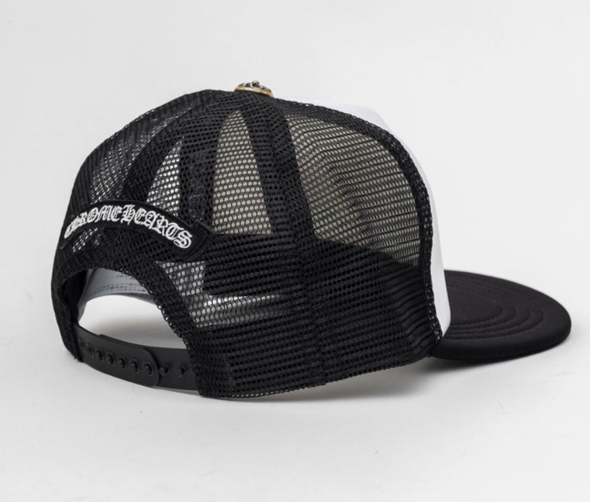 Authentic Chrome Hearts Chrome Hearts Multicolor Cemetery Cross Trucker Hat – front view