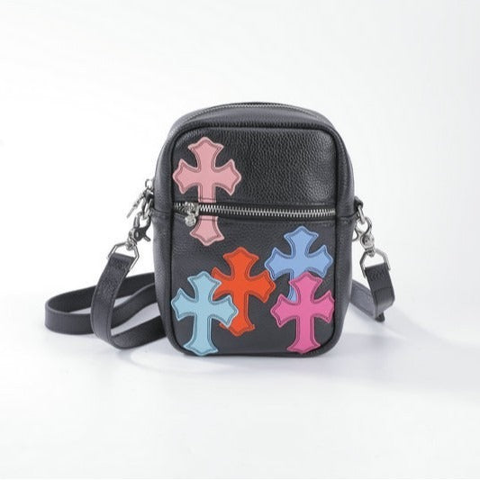 Chrome Hearts Multicolor Cross Patch Mini Taki Bag – bag front view