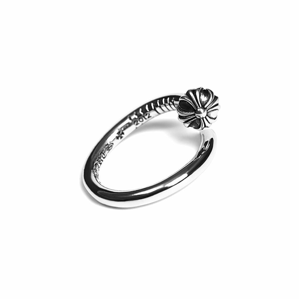 Chrome Hearts Nail Ring – Crossball – ring front view
