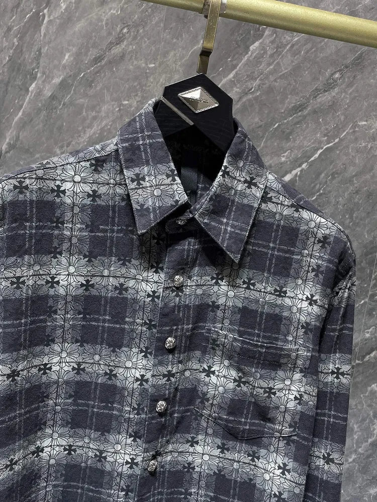 Authentic Chrome Hearts Chrome Hearts Plaid T Shirt – front view
