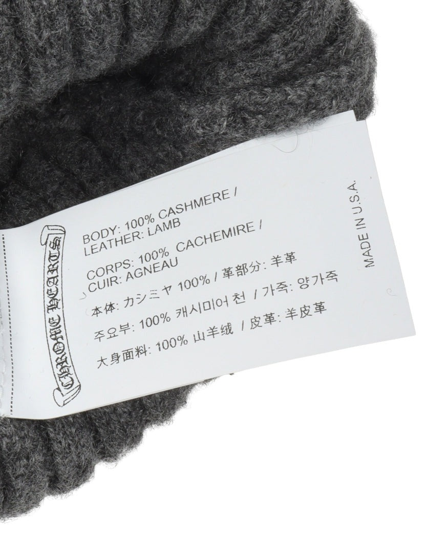 Authentic Chrome Hearts Chrome Hearts Plus Cross Patch Cashmere Beanie – front view