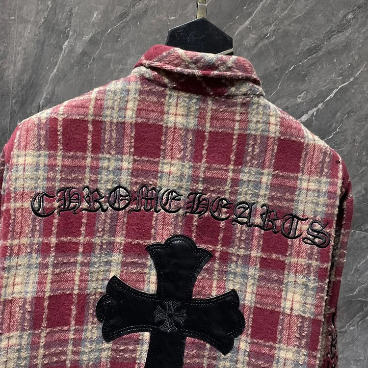 Authentic Chrome Hearts Chrome Hearts Retro Red Casual T Shirt – front view