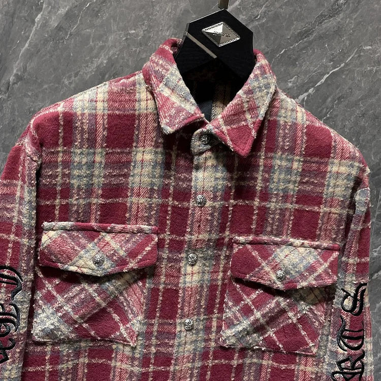 Authentic Chrome Hearts Chrome Hearts Retro Red Casual T Shirt – front view