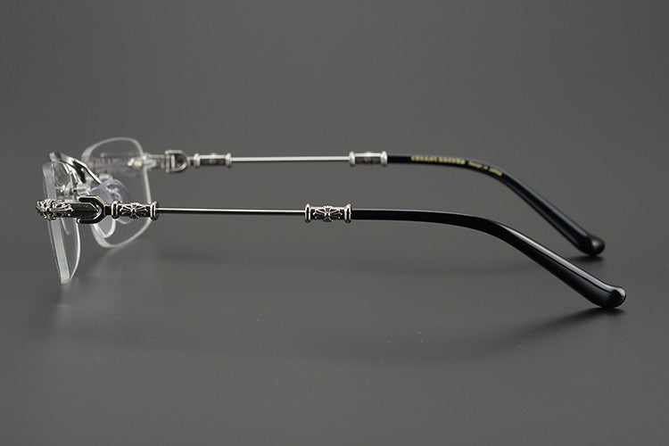 Chrome Hearts Rimless Glasses – Silver Edition – sunglasses detail close-up