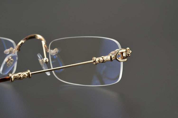 Chrome Hearts Rimless Glasses – sunglasses front view
