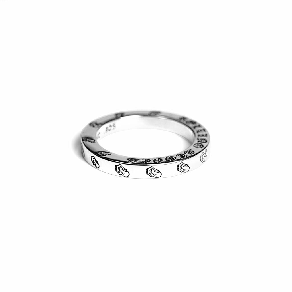 Chrome Hearts Rolling Stones Ring – Lip & Tongue Spacer – ring front view