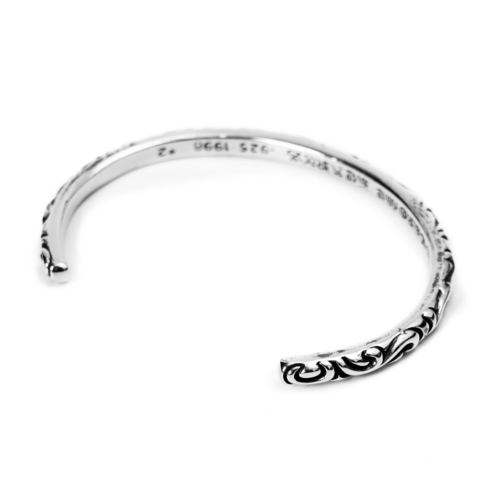 Chrome Hearts Scroll Band Cuff – bracelet back view