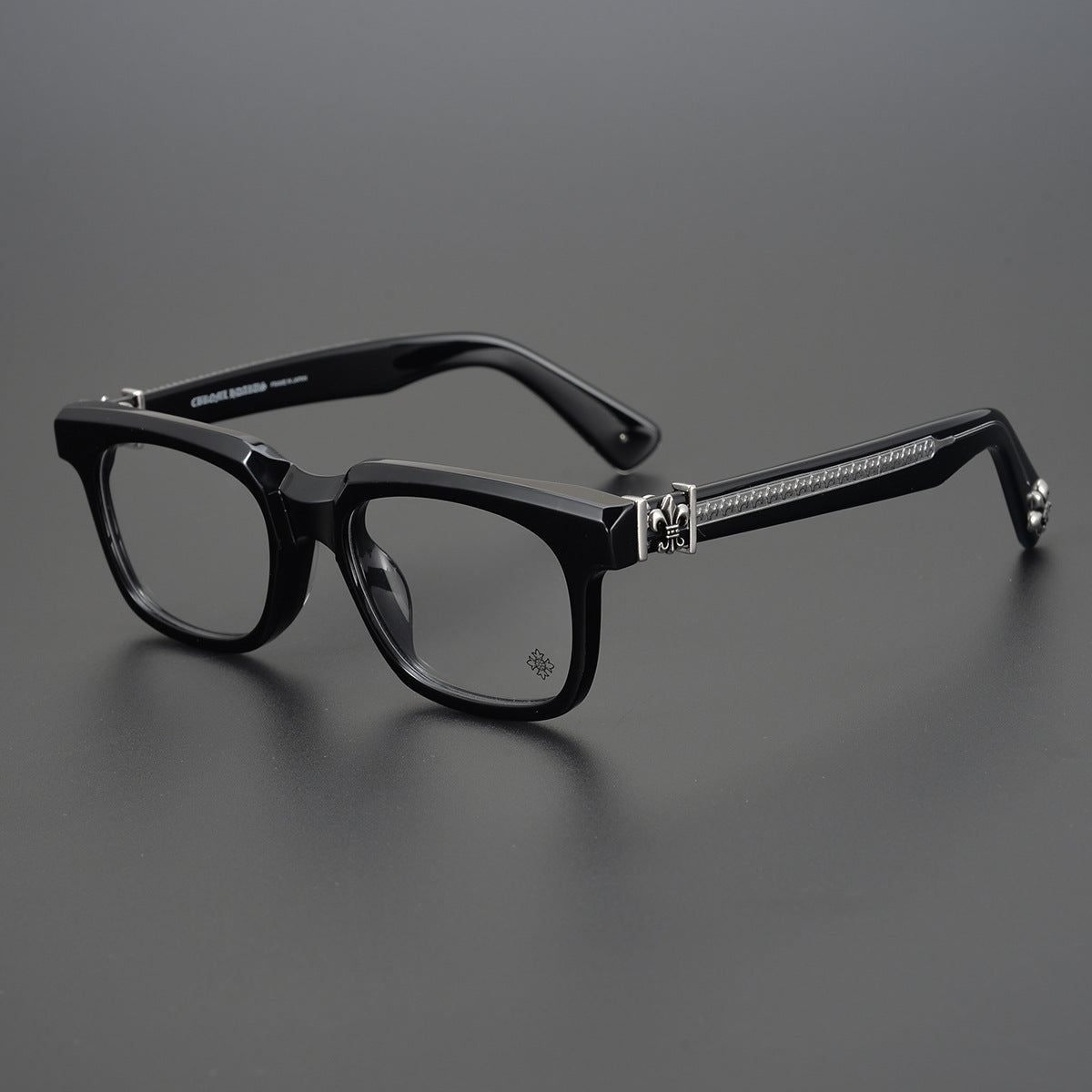 Chrome Hearts Silver Black Glasses – sunglasses front view