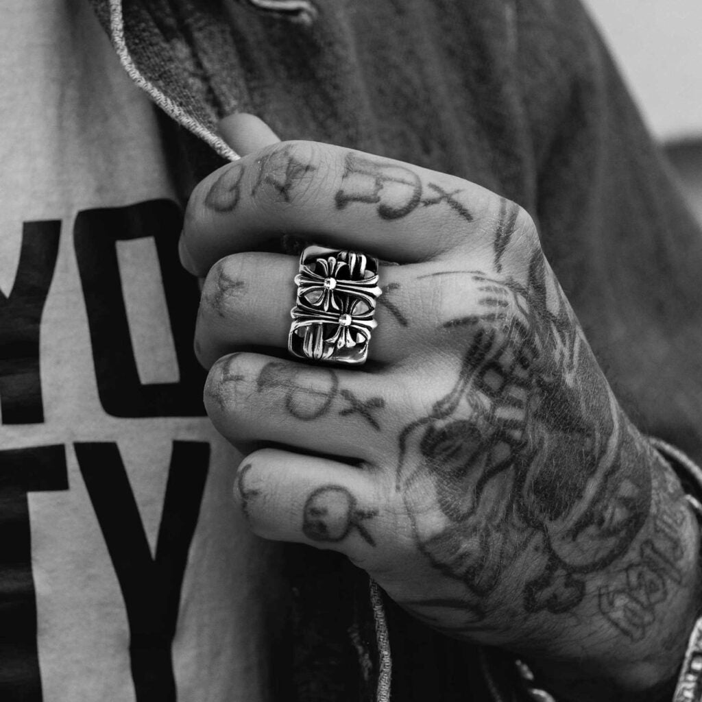 Chrome Hearts Square Cemetery Ring – ring detail close-up