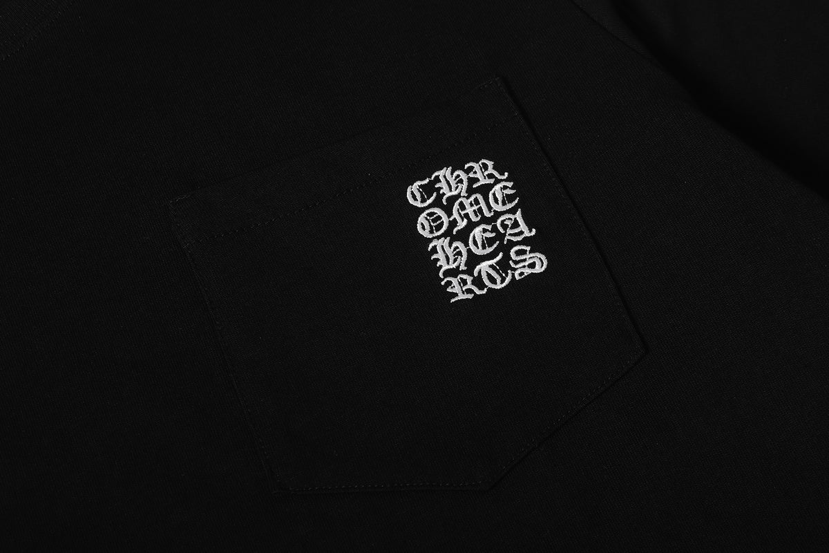 Authentic Chrome Hearts Chrome Hearts Stadium Embroidered Black T Shirt – front view