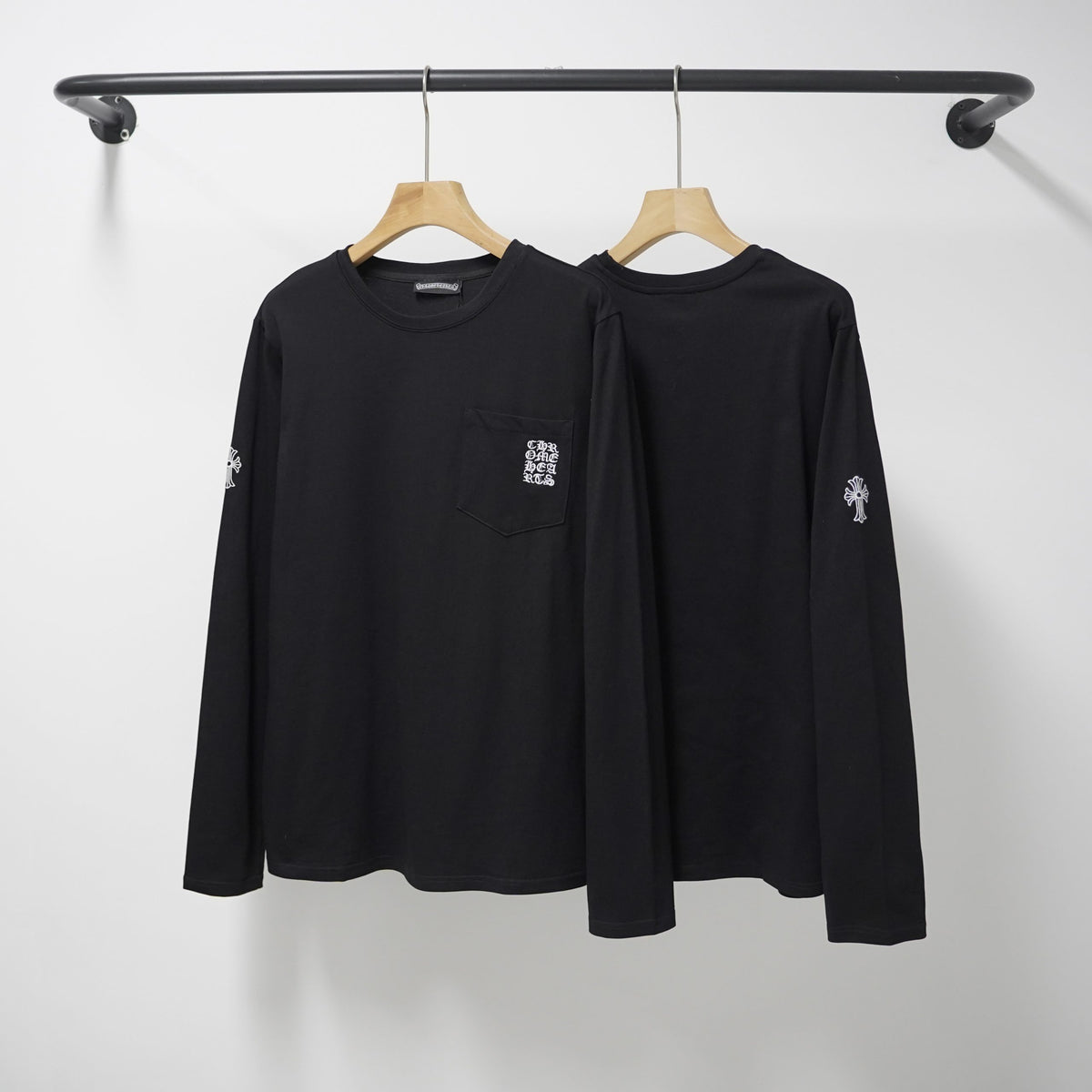 Chrome Hearts Stadium Embroidered Black T Shirt – shirt front view