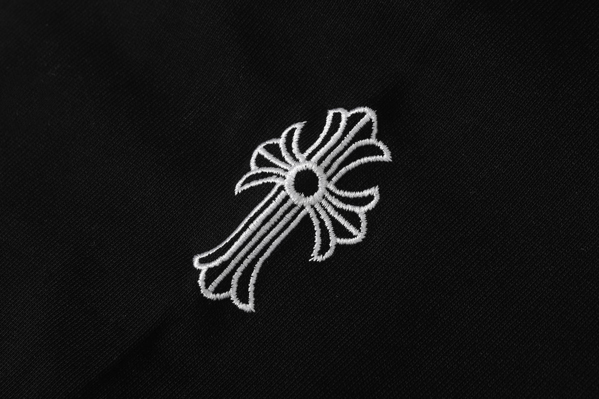 Authentic Chrome Hearts Chrome Hearts Stadium Embroidered Black T Shirt – front view