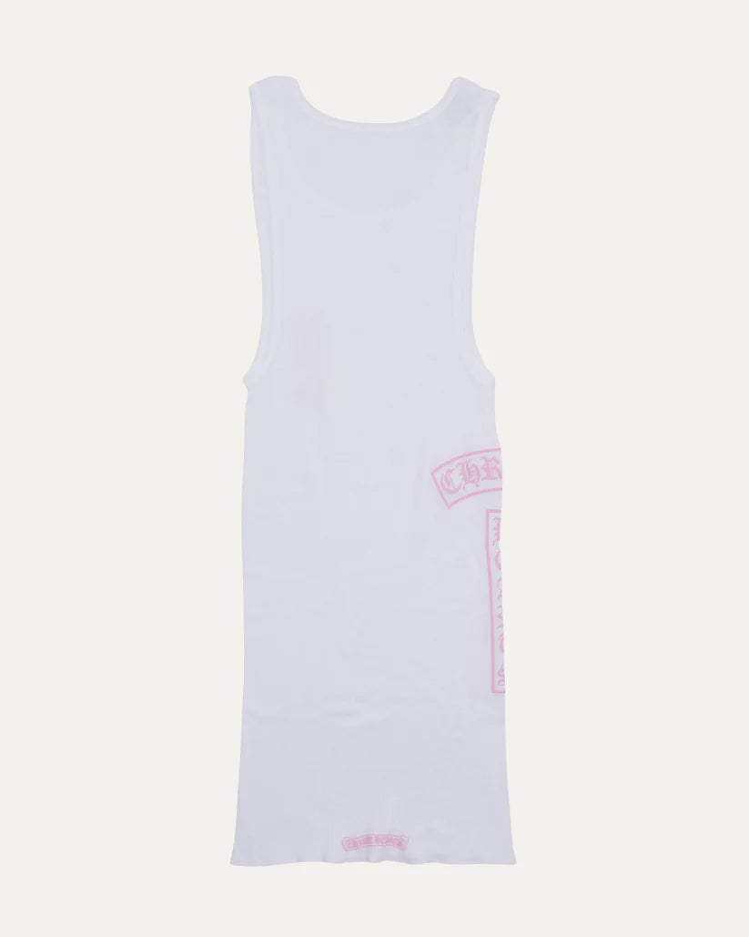 Authentic Chrome Hearts Chrome Hearts T-Bar Logo Ribbed Tank Top – front view