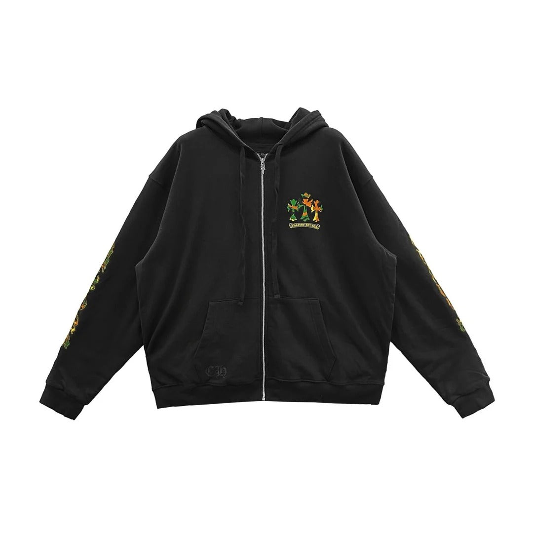 Chrome Hearts Triple Cross Camo Hoodie – hoodie front view