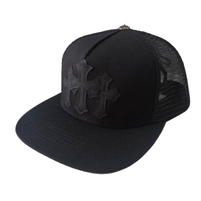 Chrome Hearts Tripple Cross Hat Black – hat front view