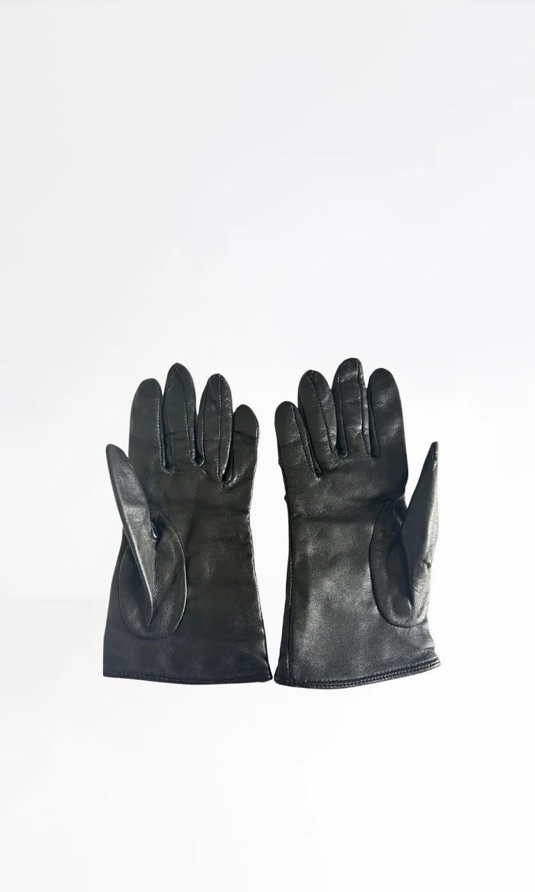 Chrome Hearts leather gloves – cross charms – gloves detail close-up