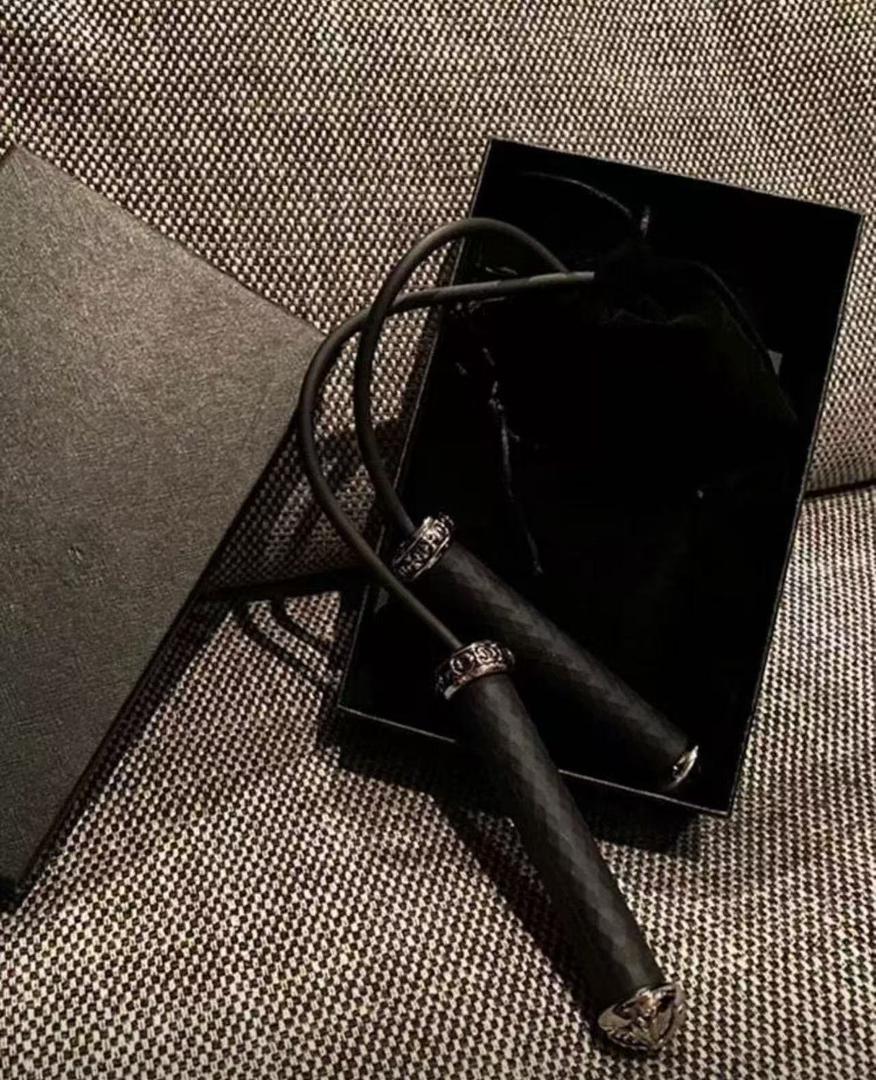Authentic Chrome Hearts Chrome Hearts leather jump rope – front view