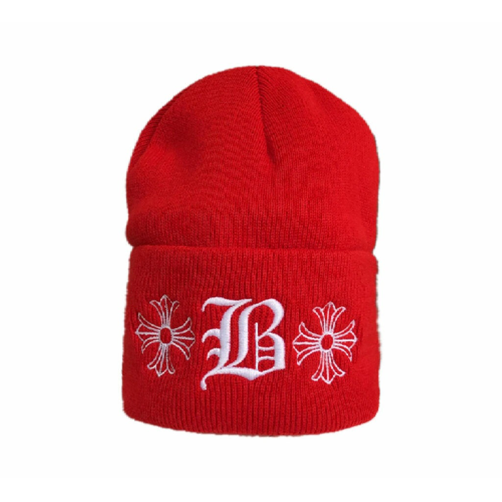 Chrome Hearts x Bella Hadid Beanie – Red – hat front view